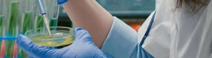 femme biologiste en train de faire préparer un milieu de culture femme biologiste en train de faire préparer un milieu de culture